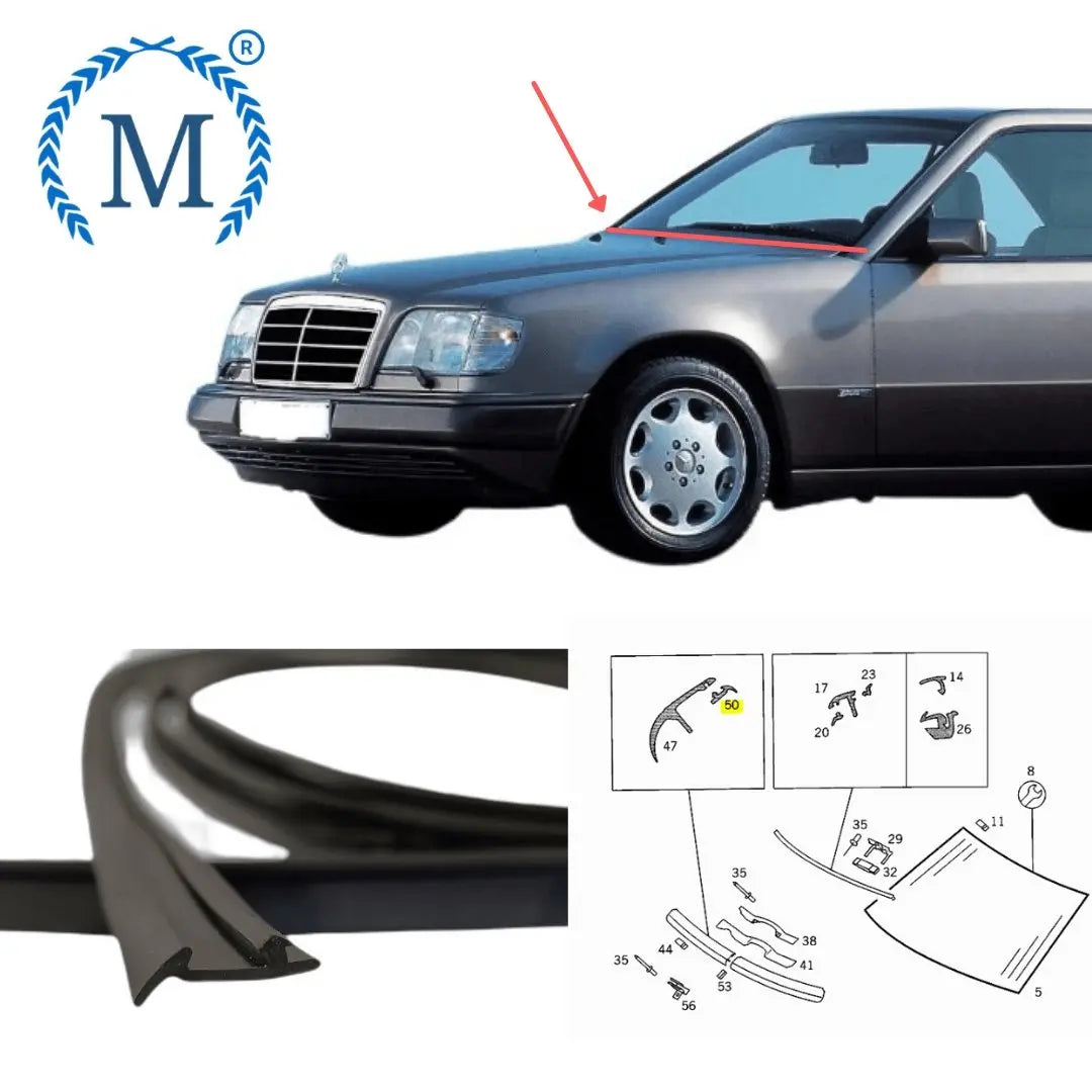 Store Mercedes W124 Coupé & Cabrio Gasket Side window/door left right Set | New